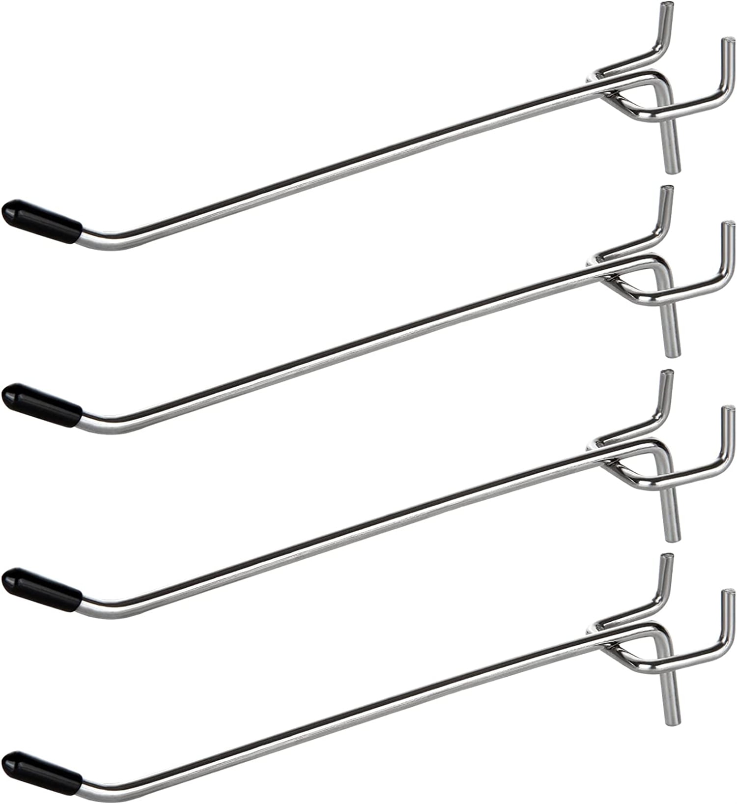 Uxcell 4 Inch Plastic Pegboard Hooks Fits 1/4 Inch Holes Pegboards, 100  Count